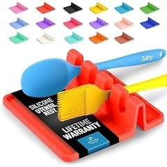 Zulay Kitchen Spoon Rest for Multiple Utensils High Heat-Resistant Silicone Drip Pad, BPA-Free Spoon Holder for Stove Top, Kitchen Gadget Holder for Ladles, Tongs, Cooking Spatula - Makes Great Gift customer photo 1
