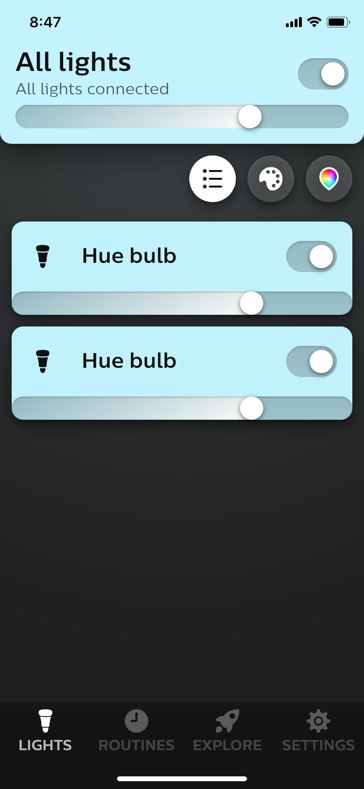 Philips Hue Smart 60W A19 LED Bulb - White and Color Ambiance Color-Changing Light - 2 Pack - 800LM - E26 - Indoor - Control with Hue App - Works with Alexa, Google Assistant and Apple Homekit customer photo 1