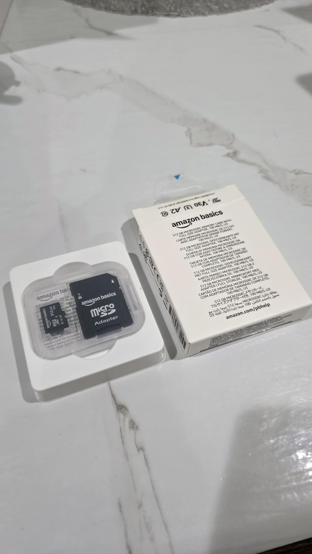 Amazon Basics microSDXC Memory Card with Full Size Adapter, A2, U3, Read Speed up to 100 MB/s, 512GB, Black customer photo 2