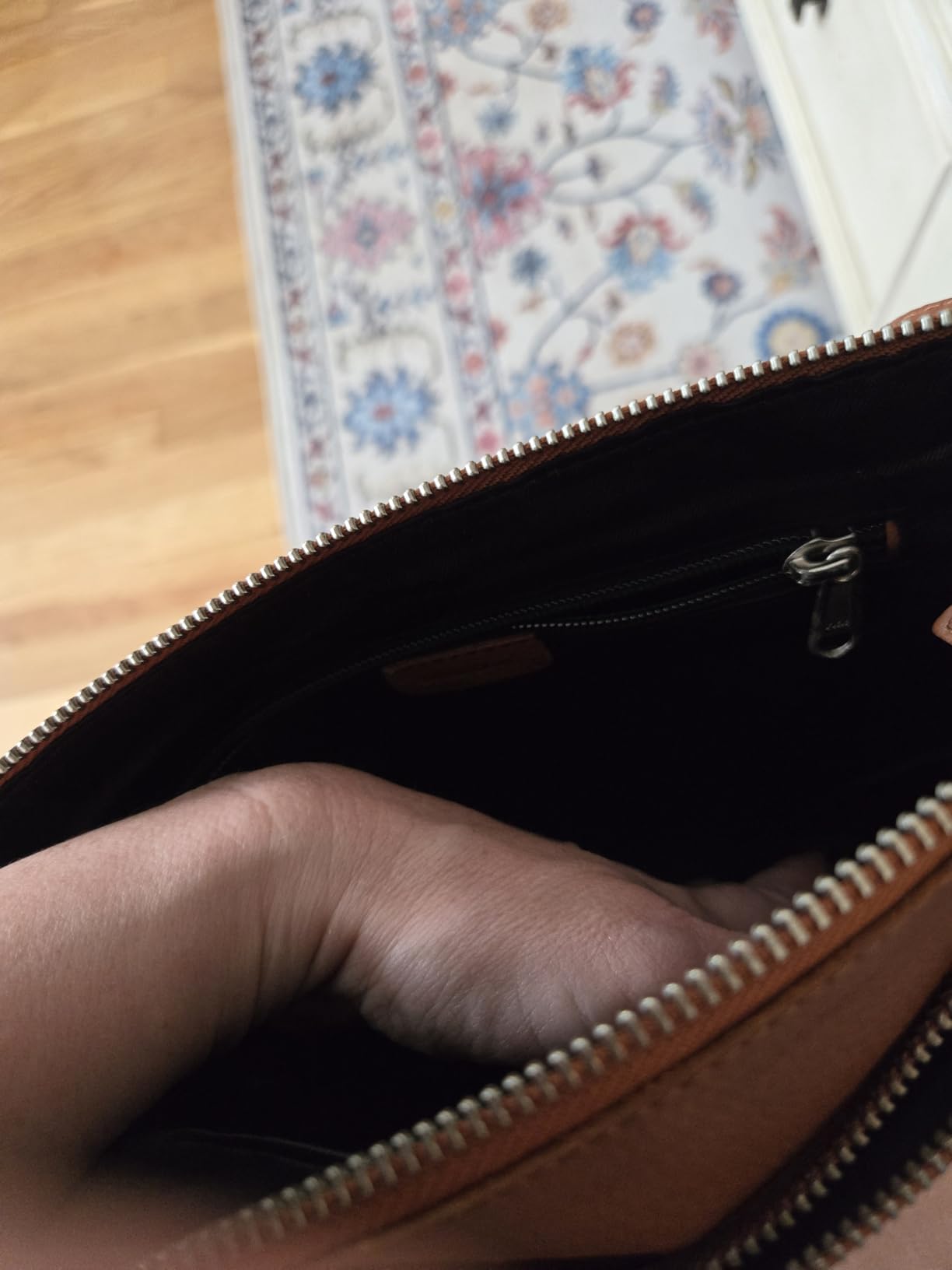 Leather Crossbody Bags for Women Small Soft Genuine Pebbled Sling Shoulder Handbag Crossover Purse with Full Adjustable Strap (Cognac Nappa) customer photo 2