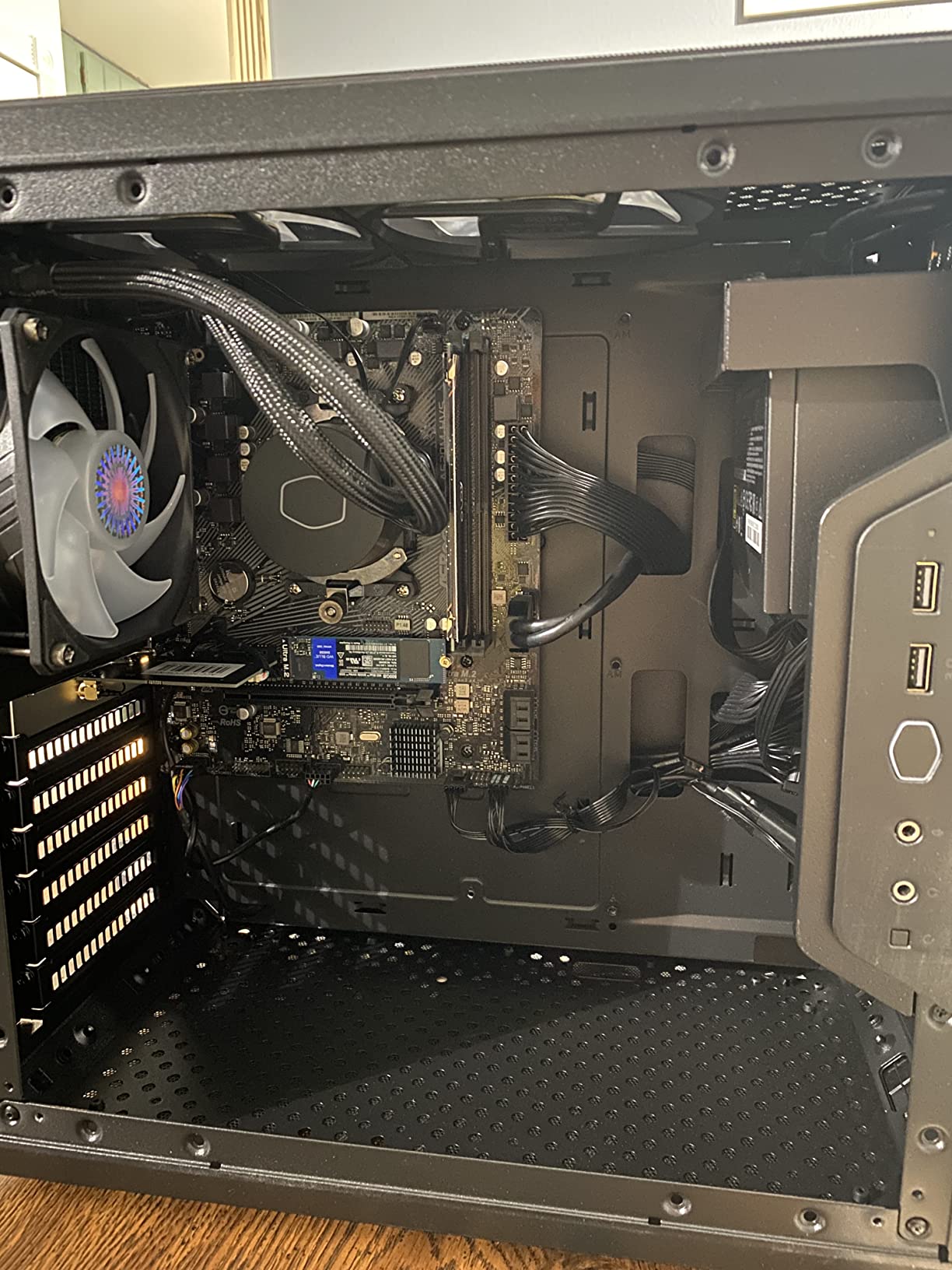 Q-Box Series Gaming PC - AMD Ryzen 5 5600GT 6-Core 3.9 GHz with AMD Radeon Graphics with Liquid Cooler 16GB DDR4 500GB SSD Windows 11, Black customer photo 1