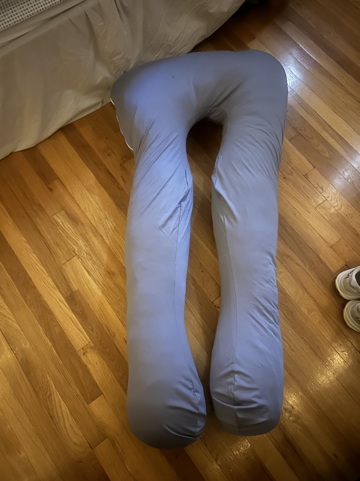 QUEEN ROSE Cooling Pregnancy Pillow, U Shaped Maternity Body Pillow, Blue customer photo 2