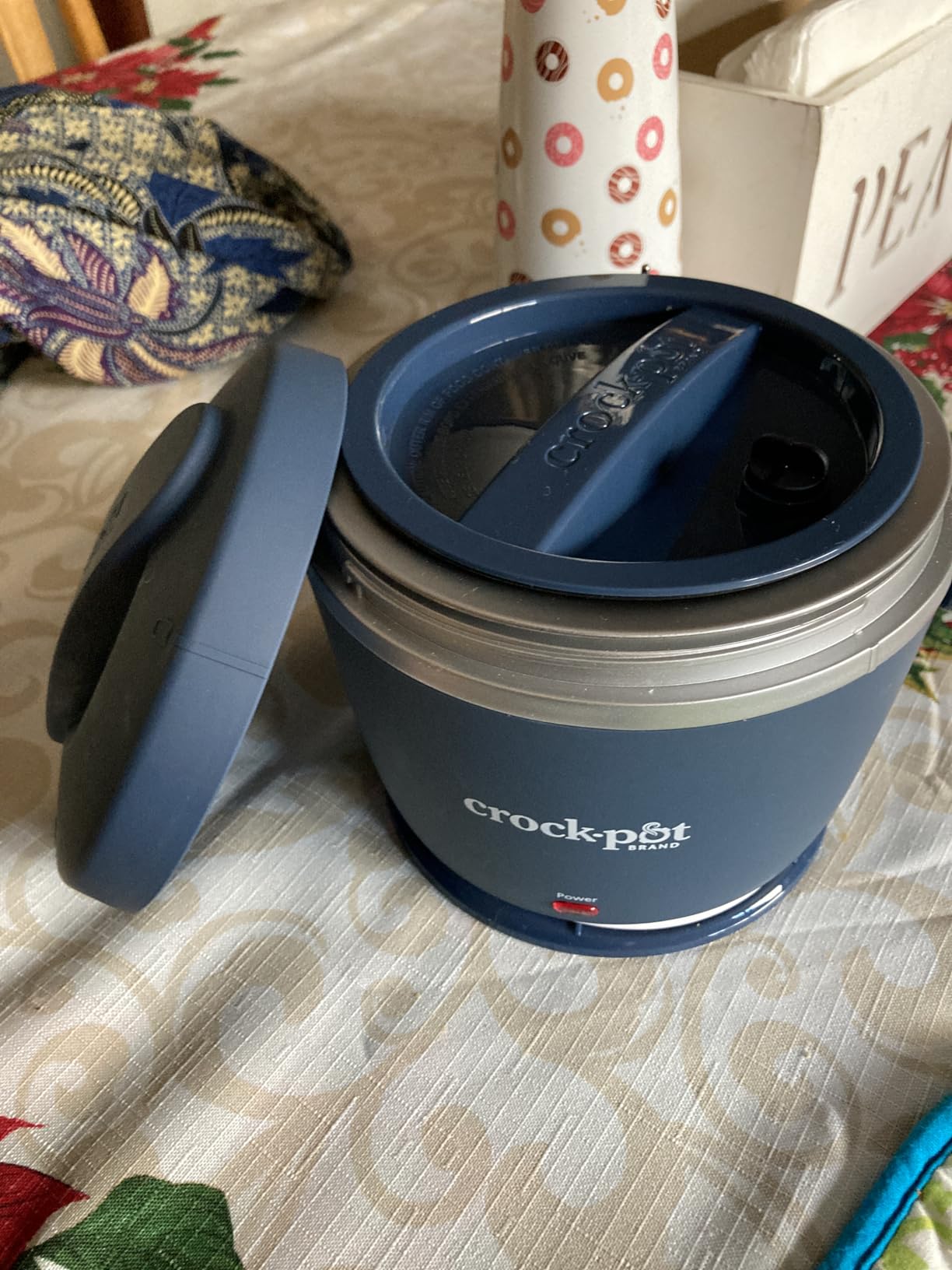 Crock-Pot 20oz Portable Electric Food Warmer, Personal Lunch Box Keeps Food Spill-Free & Warm, Ideal for Travel, Work, Car, On-the-Go, Dishwasher-Safe, Giftable, Faded Blue customer photo 1