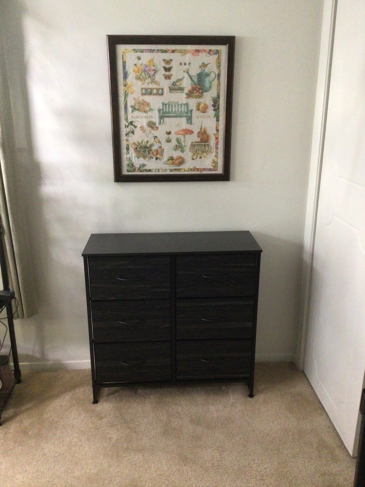 WLIVE Dresser for Bedroom with 6 Drawers, Rustic Brown Wood Grain Print customer photo 2