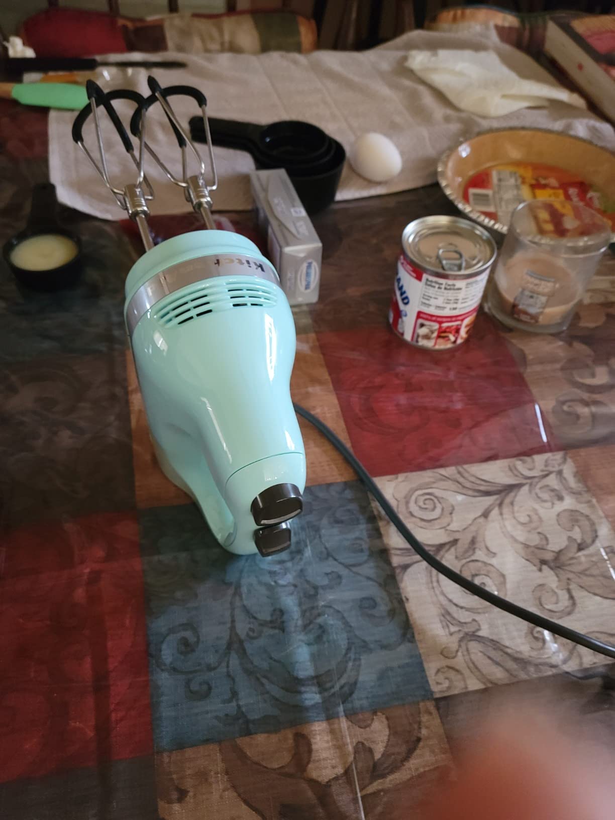 KitchenAid 6 Speed Hand Mixer w/Flex Edge Beaters, KHM6118, Ice Blue customer photo 2