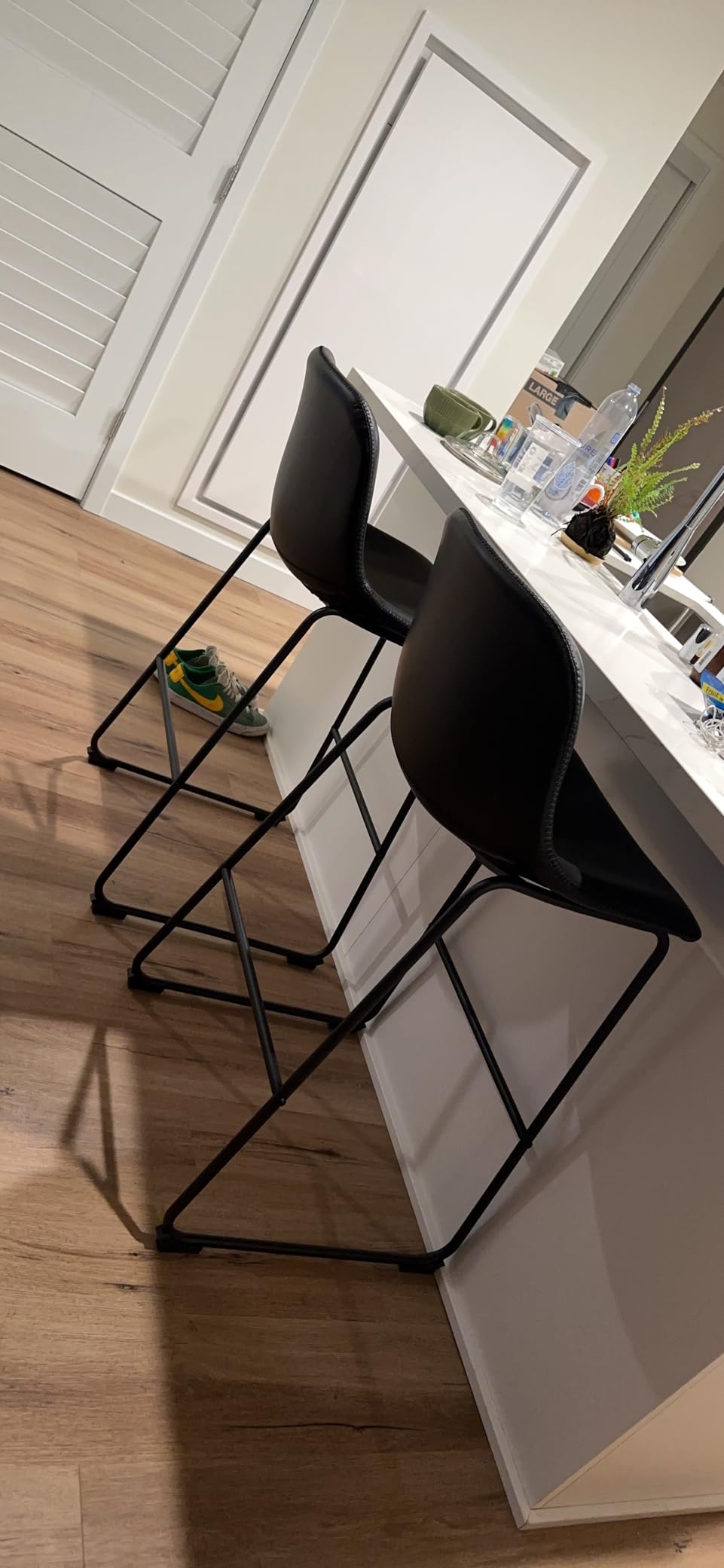 TAVR 24 inch Counter Height Stools Set of 2, Hold up to 500 lbs, Brown customer photo 1