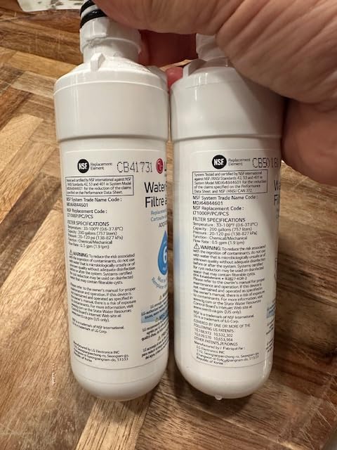 LG LT1000P2 6-Month / 200 Gallon Refrigerator Replacement Water Filter, Reduces Chlorine, 2 Count (Pack of 1), White. customer photo 2