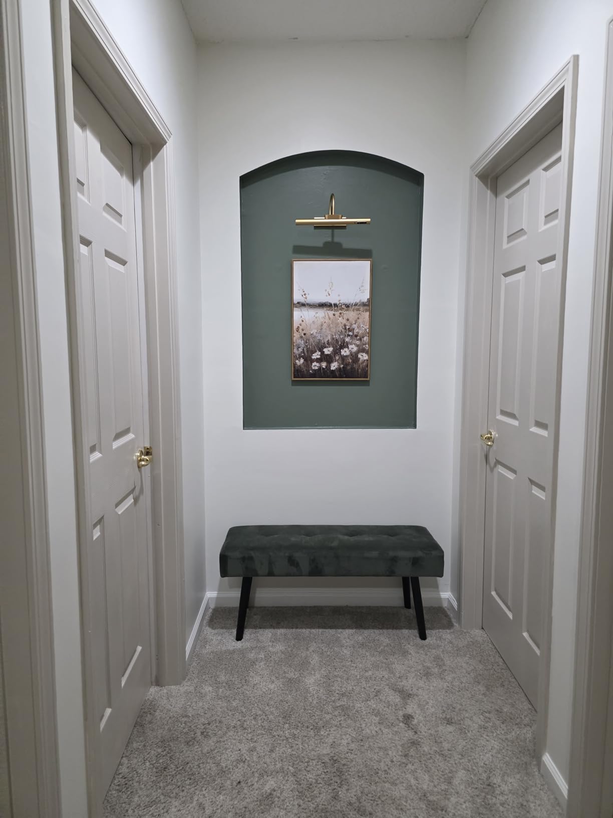 Comfy to go Entryway Bench - Grey Bench for Bedroom, Modern Ottoman End of Bed, Corduroy Padded Benches for Living Room, Foyer, Mudroom, Hallway - 39