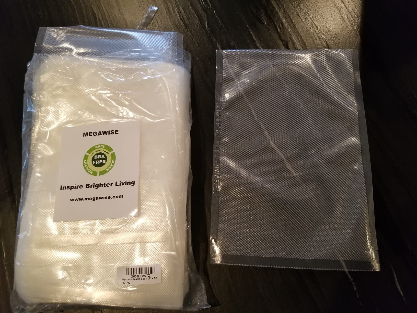 MEGAWISE Vacuum Sealer Bags (8''x 12''-110pcs) for Food Freshness Preservation, BPA Free Vacuum Storage Bags for Food or Sous Vide, Seal a Meal,Double-Sided Texture, Double Lock Freshness (110 count) customer photo 1
