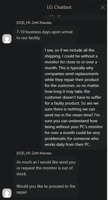 LG 27GR83Q-B 27-inch Ultragear QHD (2560x1440) IPS Gaming Monitor, 240Hz, 1ms, DisplayHDR 400, G-Sync AMD FreeSync Premium, HDMI 2.1 DisplayPort, 4-Pole HP Out DTS GP:X, Tilt/Height/Pivot Stand, Black customer photo 1