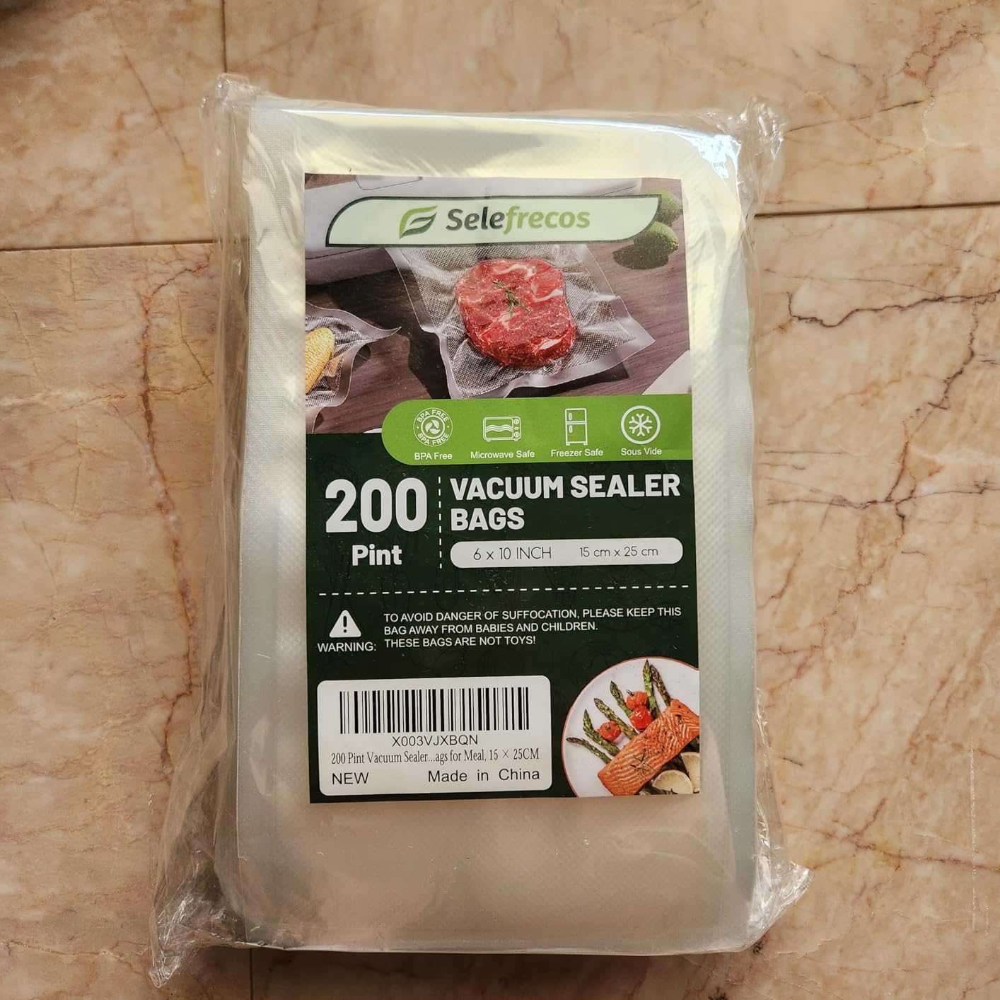 100 Gallon Vacuum Sealer Bags, Heavy Duty BPA Free 11 x 16 Inch Vacuum Seal Bags for Food Saver, Seal a Meal, Weston. Commercial Grade Vacuum Food Storage Bags for Sous Vide Freezer Storage Meal Prep customer photo 1