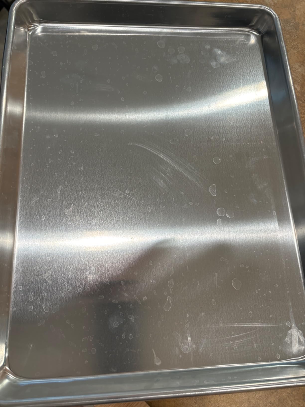 Commercial Quality Baking Sheet Pan Set, Natural Aluminum Cookie Sheet, Umite Chef Warp Resistant Baker's Half Sheet Pan, Large Thick Cookie Tray Pans for Baking, Roasting(2 Pack, 18X13In) customer photo 2