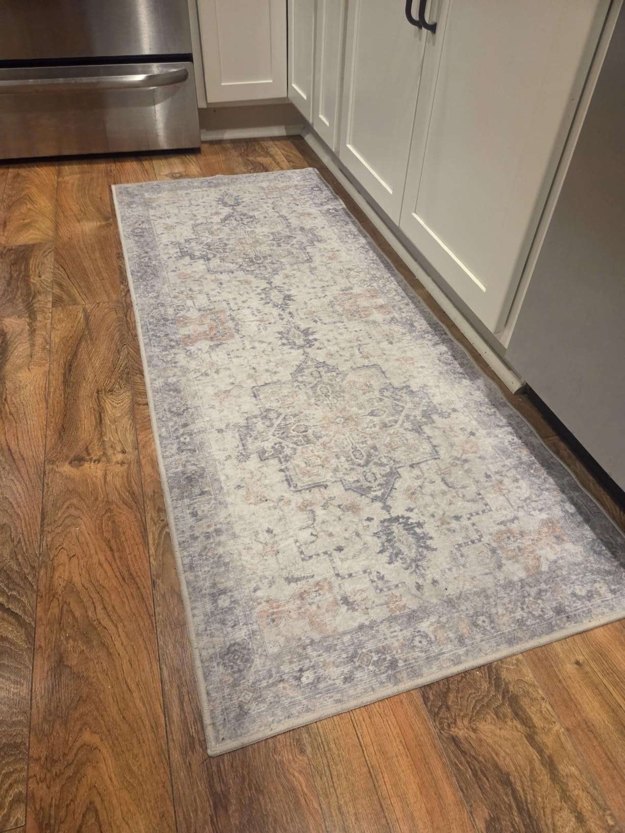 GENIMO 2x5 Washable Runner Rug Non Slip for Hallway, Light Taupe Brown customer photo 1