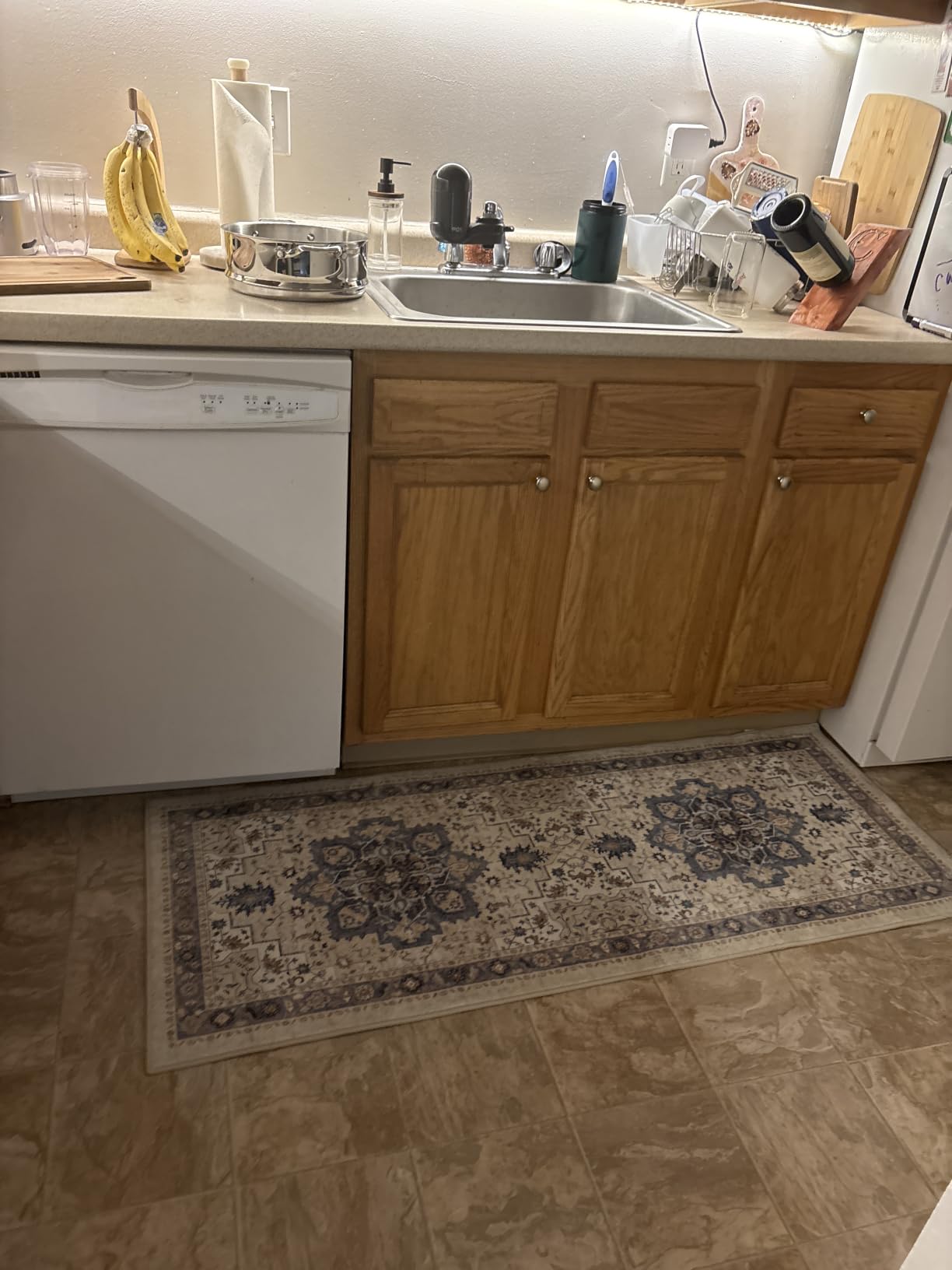 GENIMO 2x5 Washable Runner Rug Non Slip for Hallway, Light Taupe Brown customer photo 2