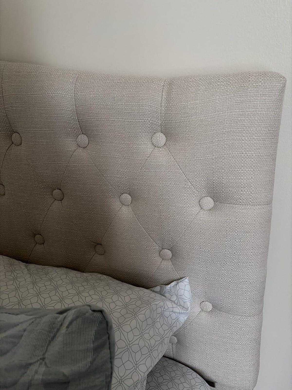 Furpopup Linen King Size Headboard Only, Upholstered Wall Mount, Ivory customer photo 1