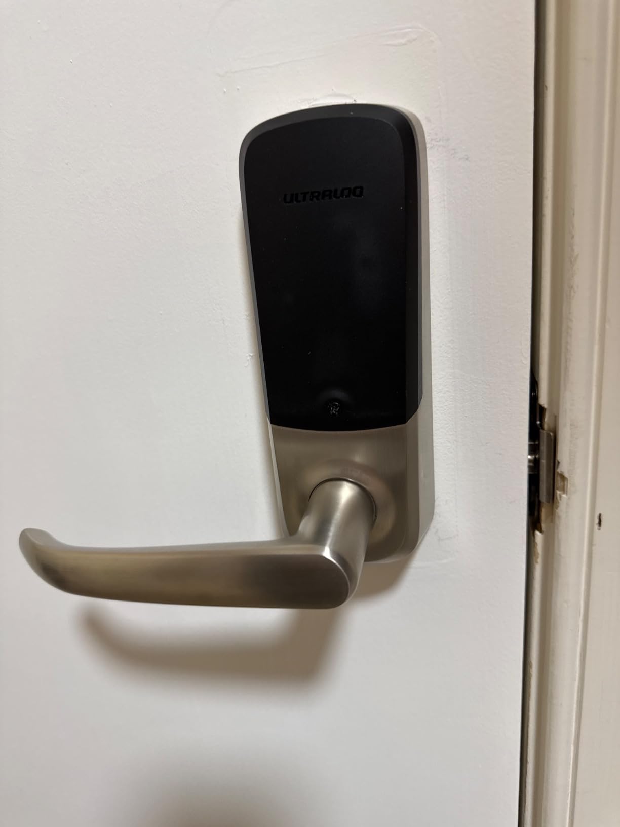 ULTRALOQ Latch 5 World's First Built-in WiFi Smart Lock with NFC, 5-in-1 Keyless Entry with App Control, Smart Door Handle Lock with Touch Digital Keypad, Satin Nickel customer photo 1