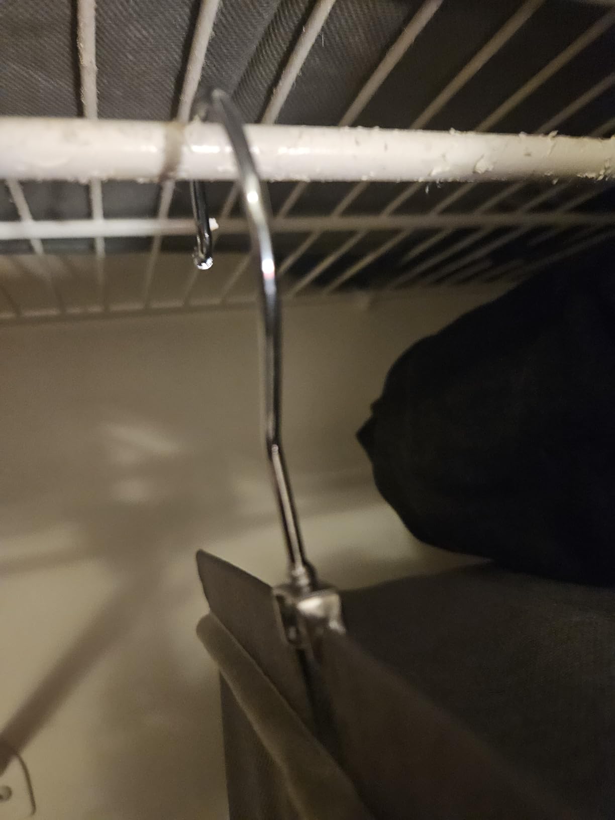 BOOMIBOO Hanging Closet Organize and Shelves，5-Hanging Shelf with 2 Side Pockets，Storage Foldable （Grey） customer photo 1