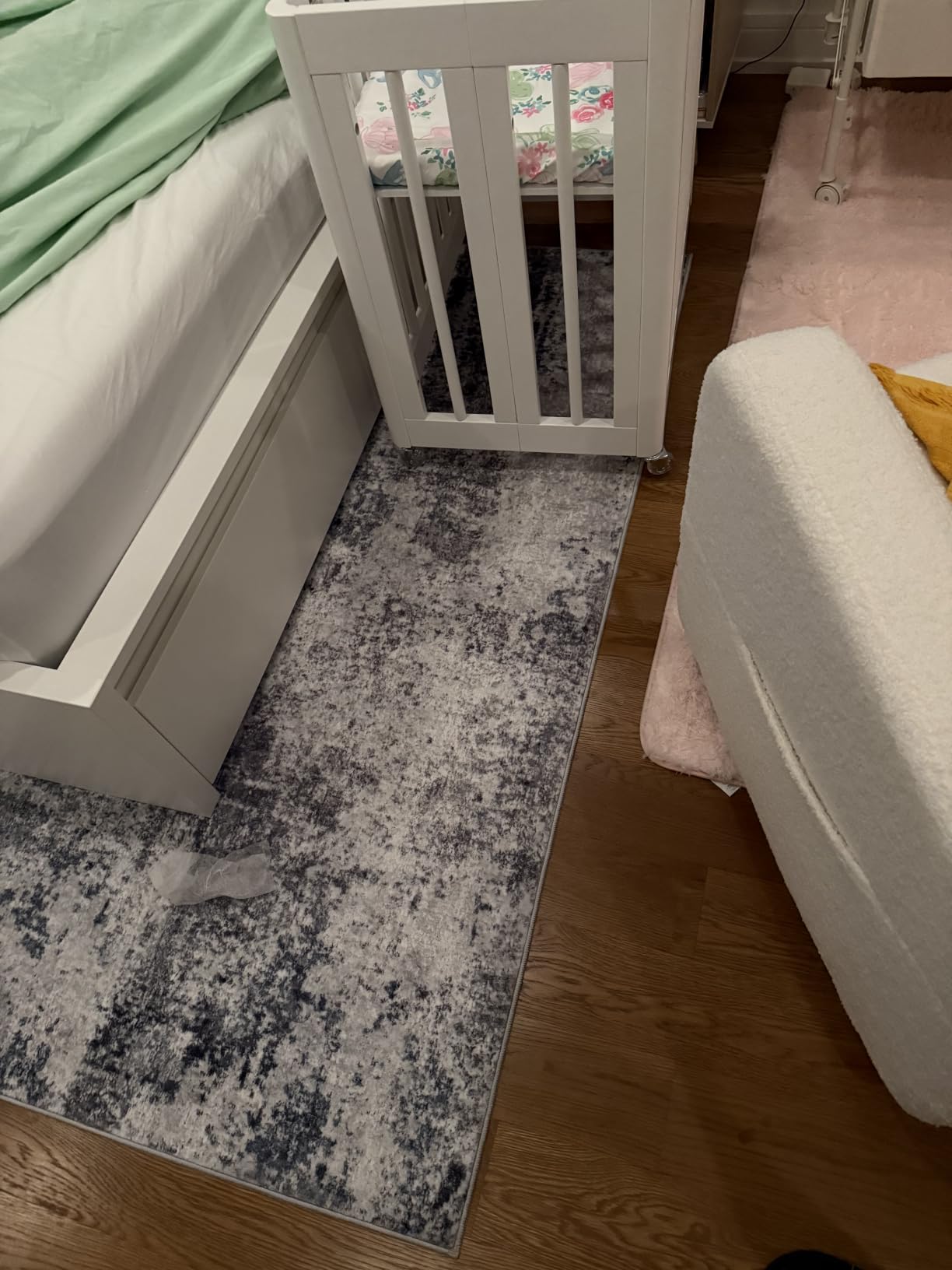 Aelenmu Runner Rugs for Hallways Kitchen 2.6x8 Non Slip Washable Blue Grey customer photo 2