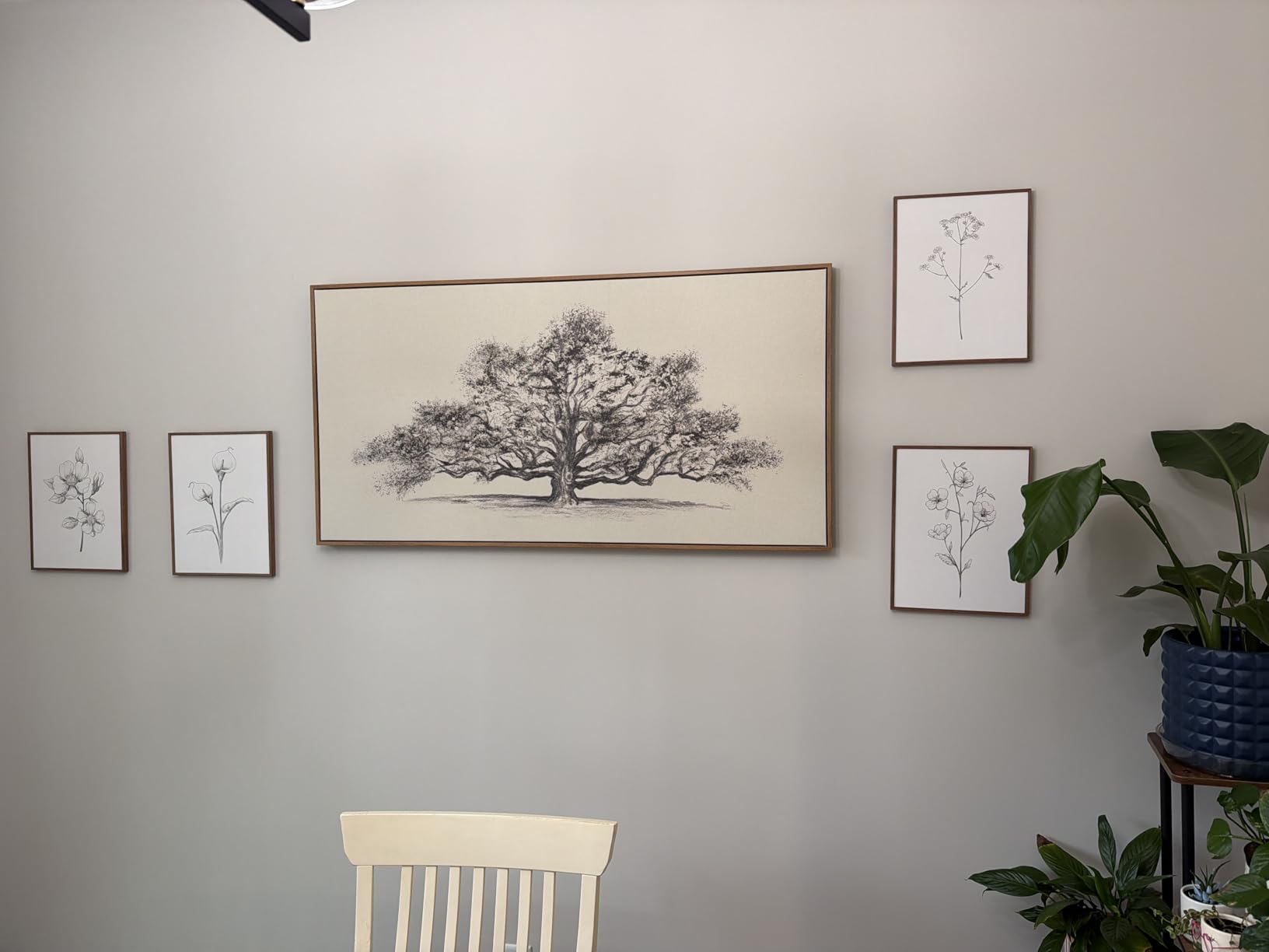 Framed Vintage Botanical Floral Wall Art for Living Room, 4 Piece 12x16 In customer photo 1