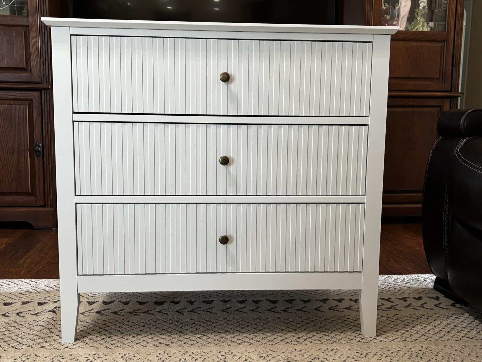RoyalCraft Beige 6 Drawer Dresser, Fluted Modern Wood Chest of Drawers, Long Dresser for Bedroom TV Stand Storage Cabinet for Living Room customer photo 2