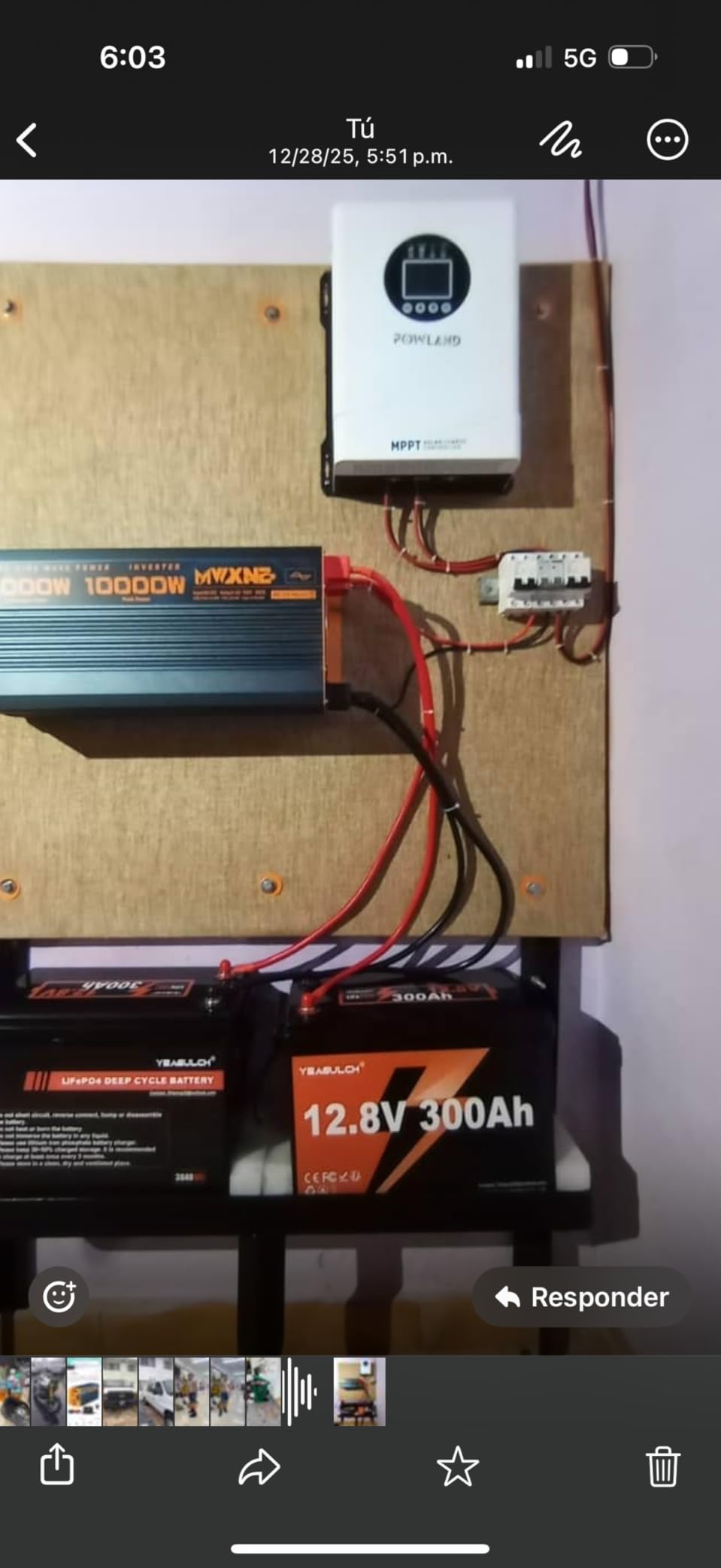 12V 200Ah LiFePO4 Lithium Battery Built-in 200A BMS 15000+ Deep Cycle customer photo 1