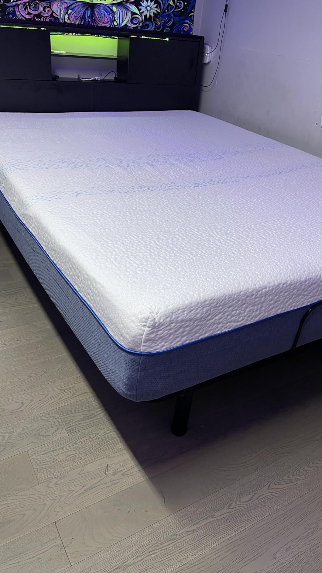Adjustable Bed Frame Split King, Bed Base with 12 Inch Grey Gel Memory Foam Medium-Firm Mattress in Box, Adjustable Bed with Adjustable leg height, Easy Assembly Smart Electric Hospital Bed furniture customer photo 2