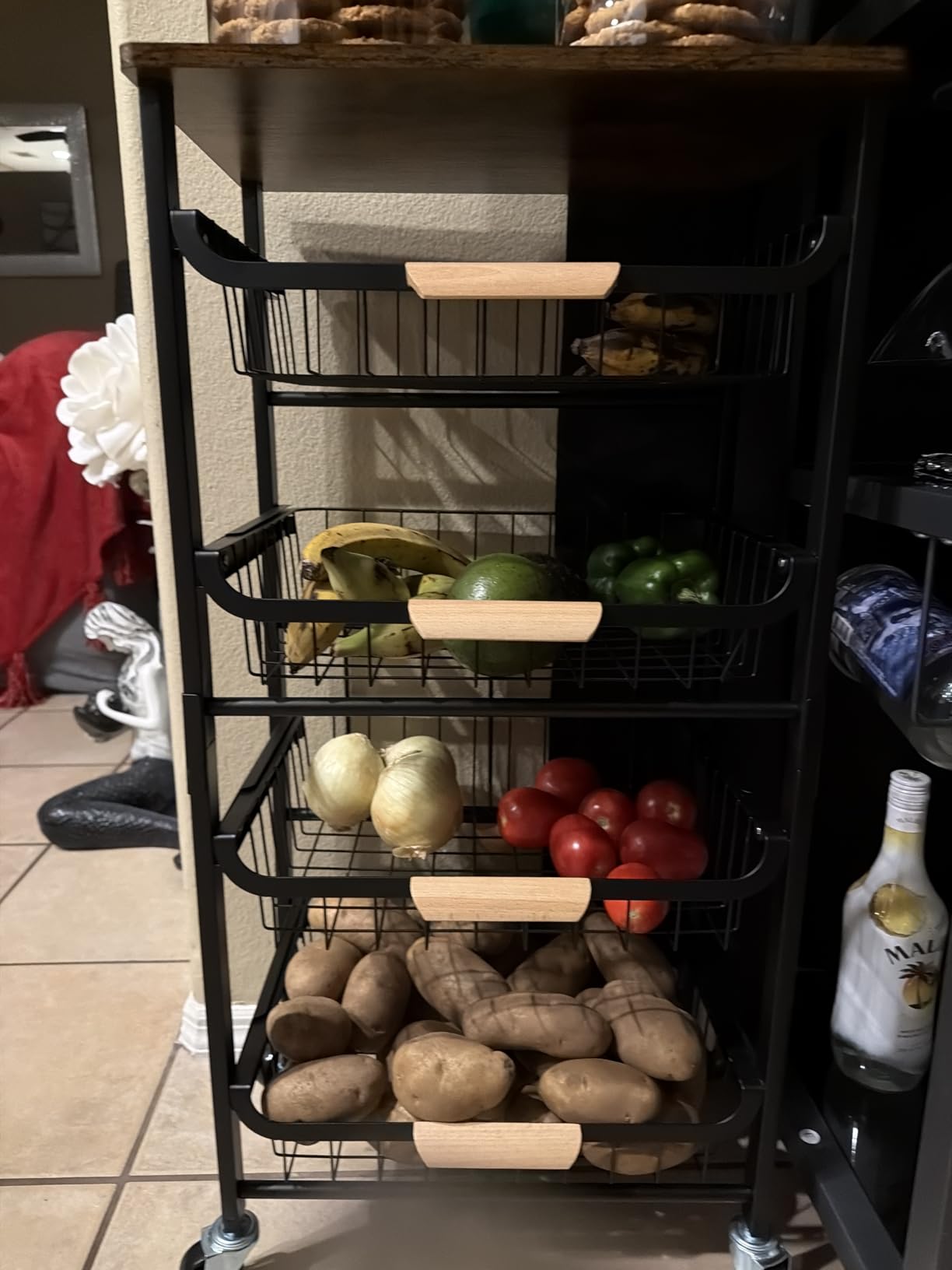 Storico 5-Tier Rolling Utility Cart Kitchen Storage Cart customer photo 1