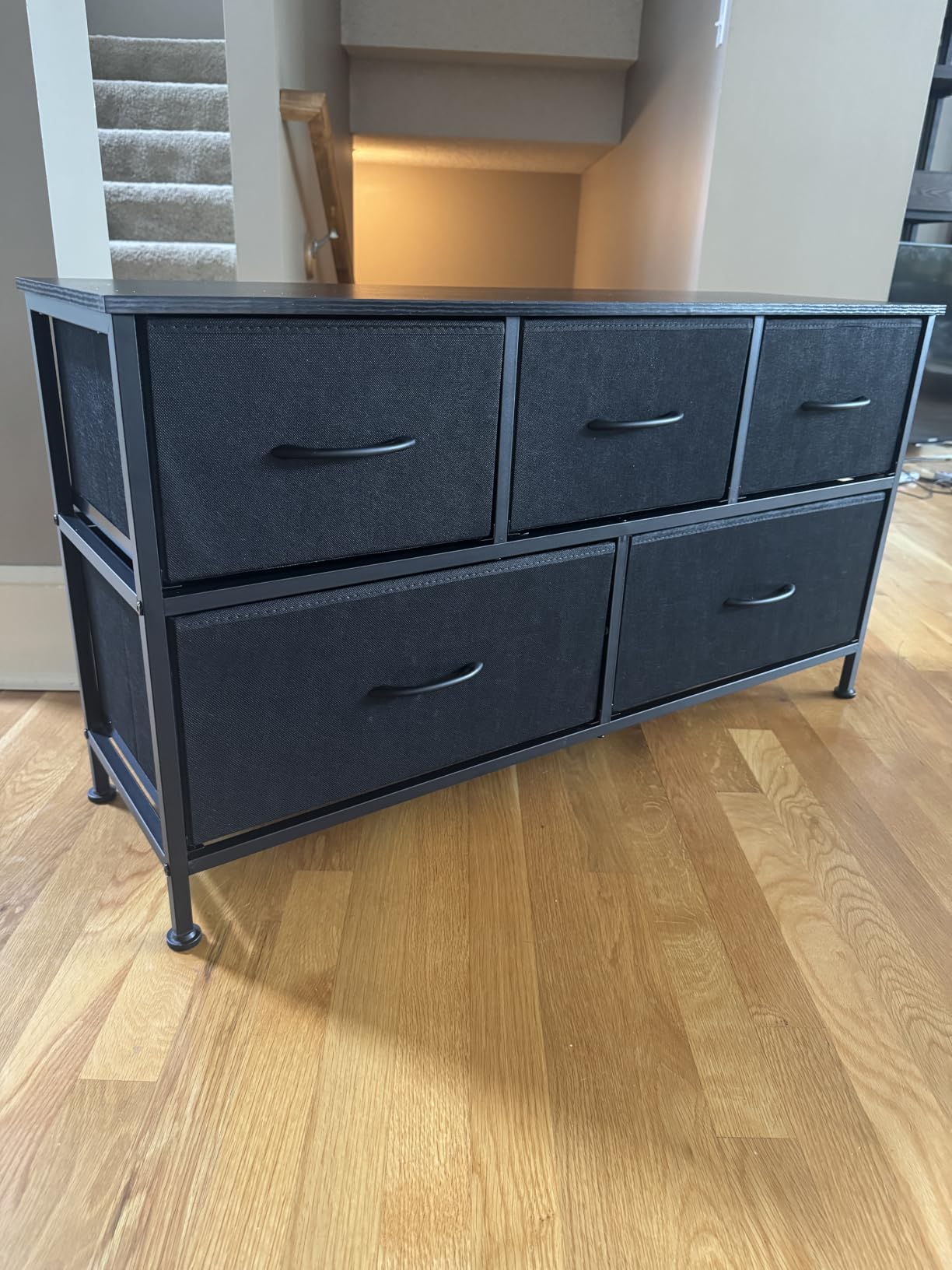 SONGMICS Dresser for Bedroom, Tall Dresser with 4 Fabric Drawers customer photo 2