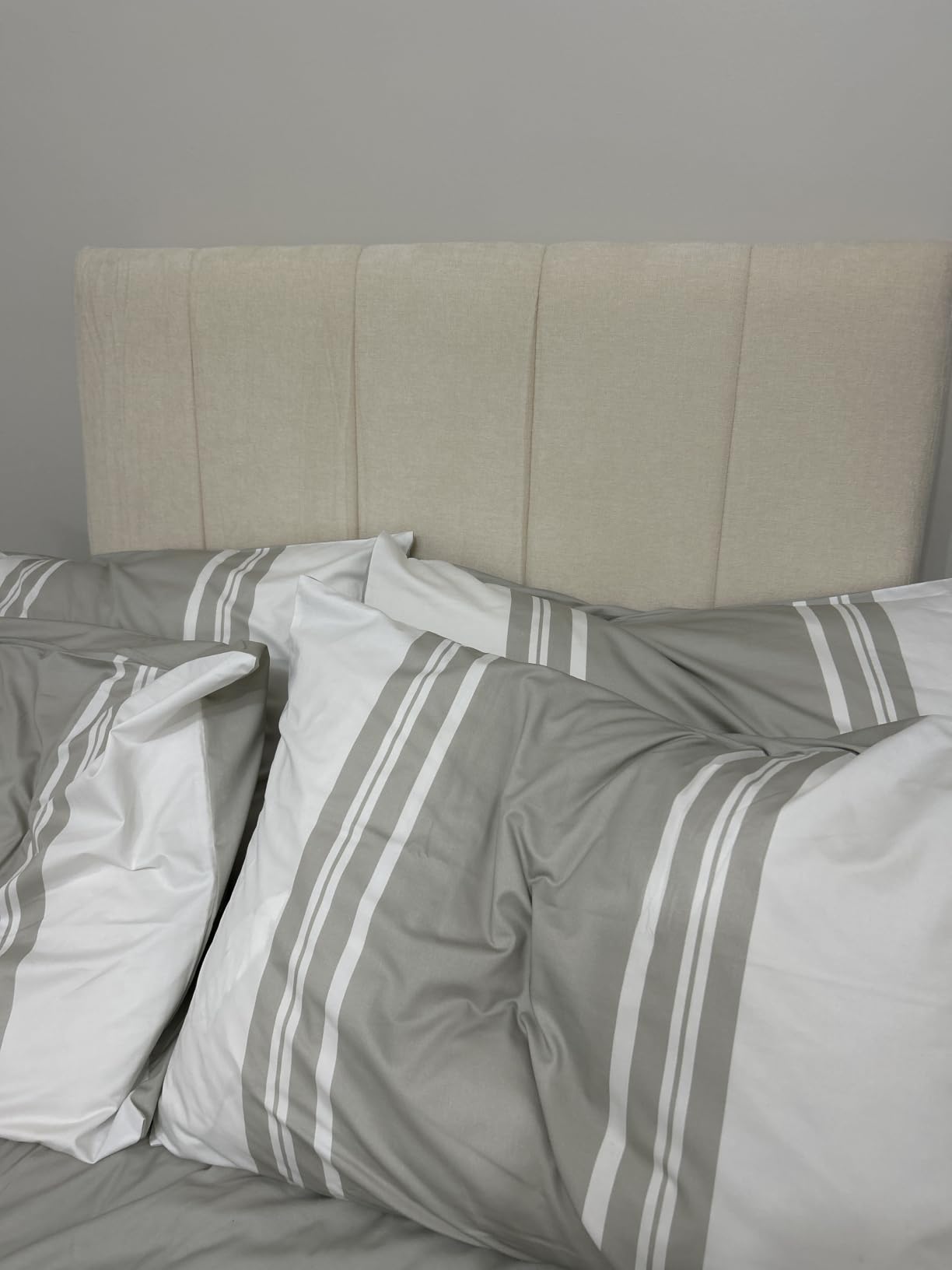 King Size Headboard Only-No Assembly Required, Beige customer photo 1