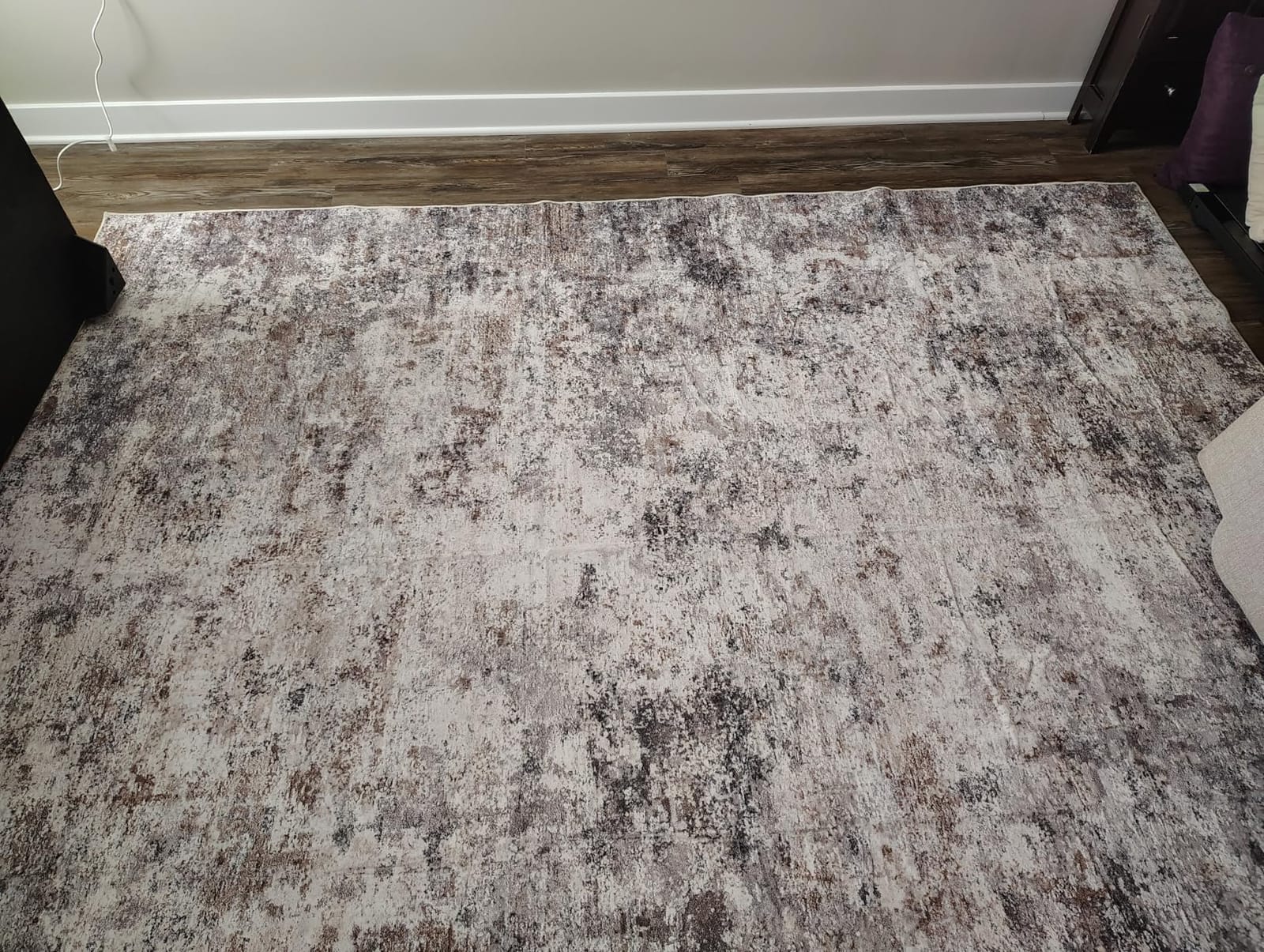 UERMEI 3x16 Washable Runner Rug for Hallway, Non Slip Low Pile Kitchen Carpet, Neutral Modern Abstract Indoor Floor Mat for Entryway Laundry, Kid & Pet Safe High Traffic Area, Brown Grey customer photo 2