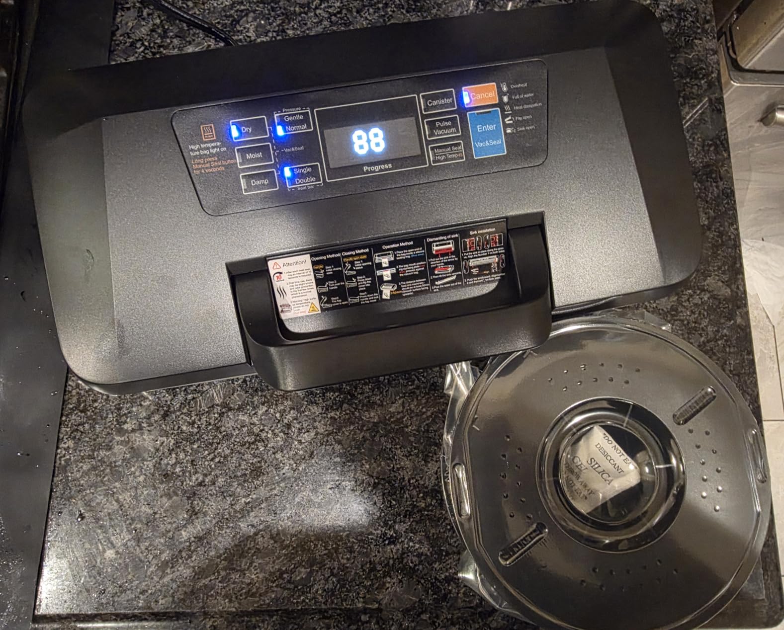 Vacuum Sealer Machine, 230W 95KPa Food Sealer Built-in Cutter & Bag Storage customer photo 2