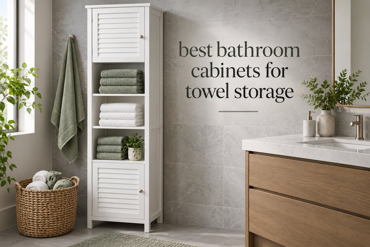 best bathroom cabinets for towel storage