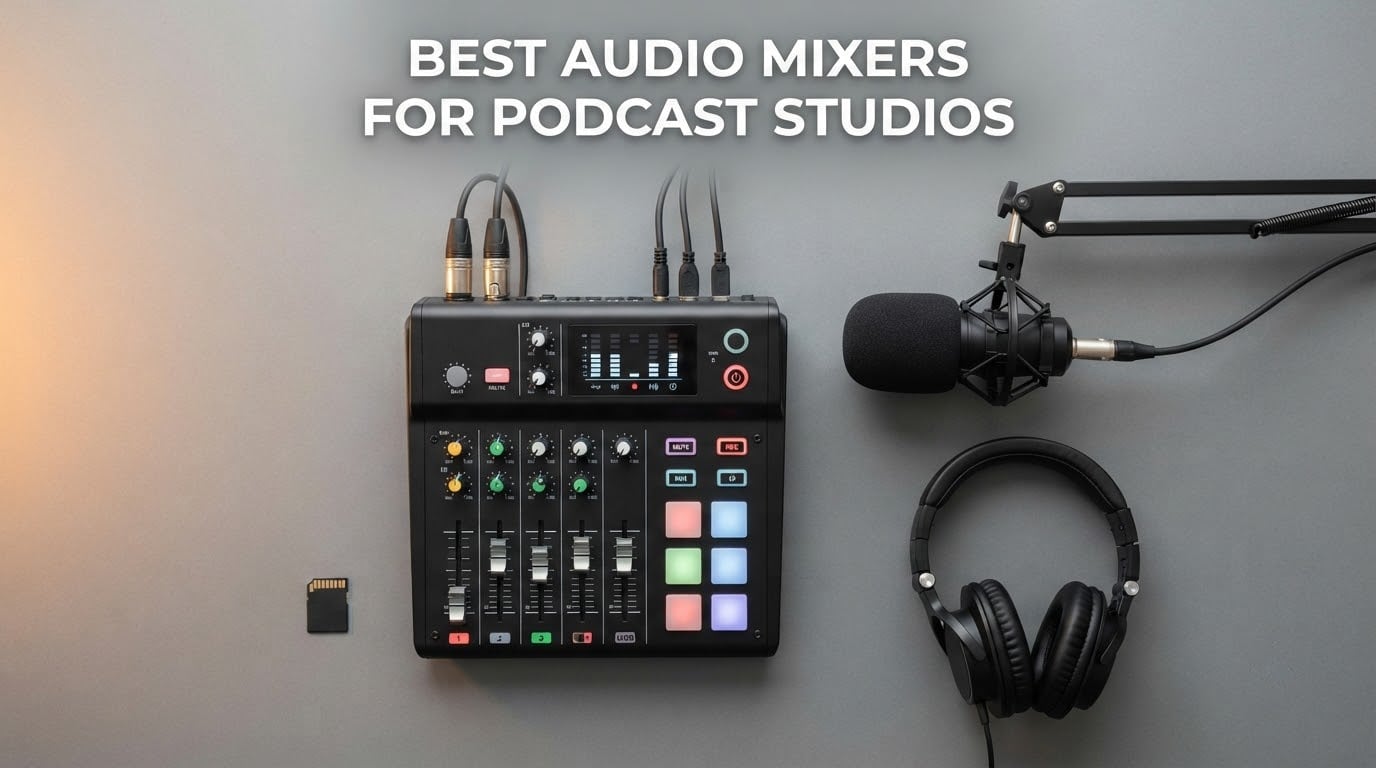 best audio mixers for podcast studios