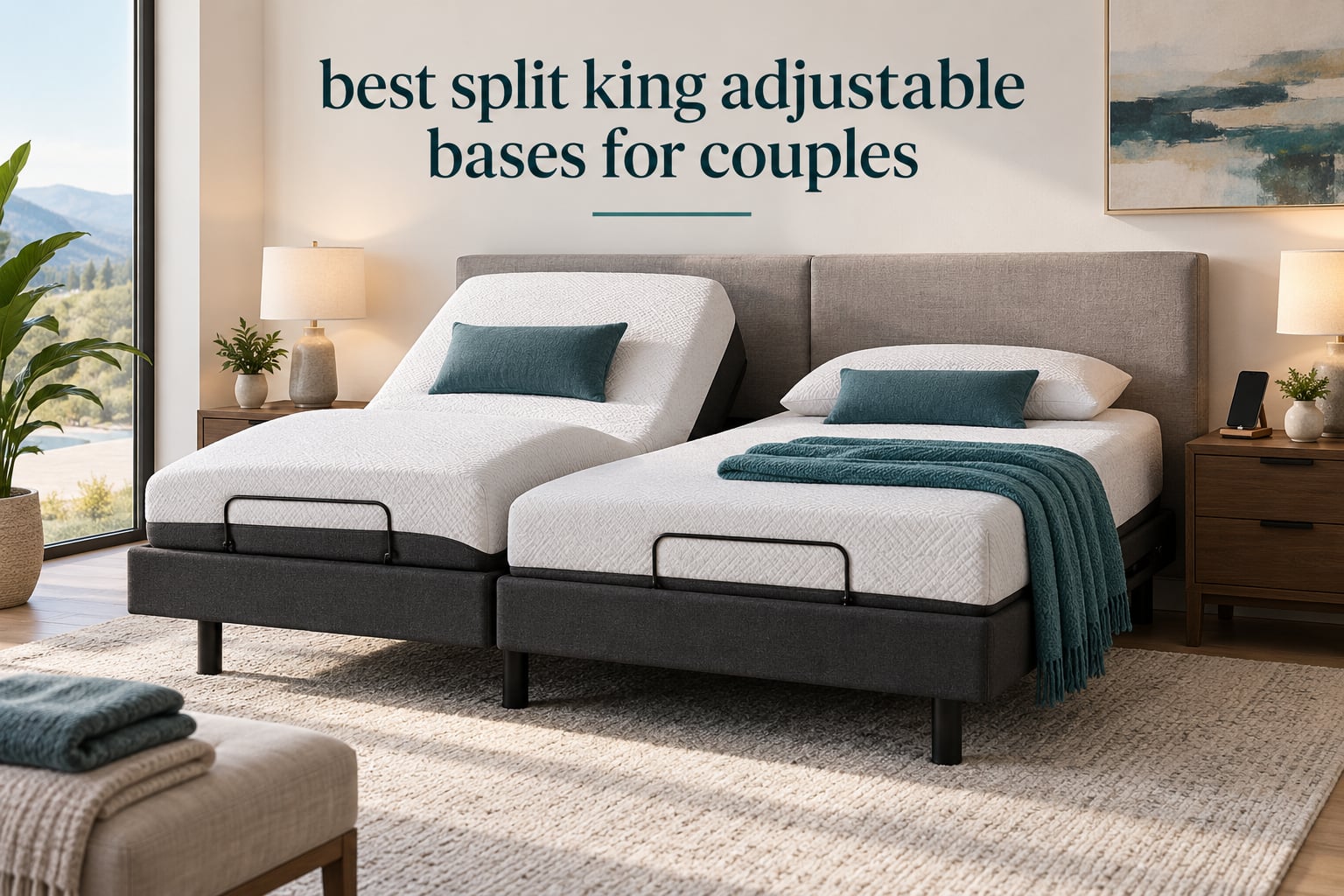 best split king adjustable bases for couples