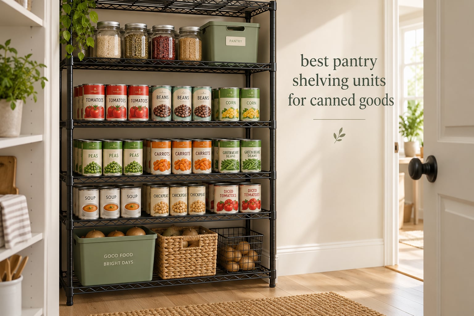 best pantry shelving units for canned goods
