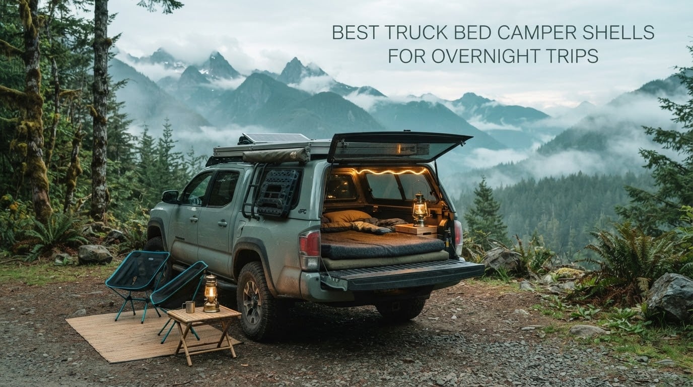 best truck bed camper shells for overnight trips