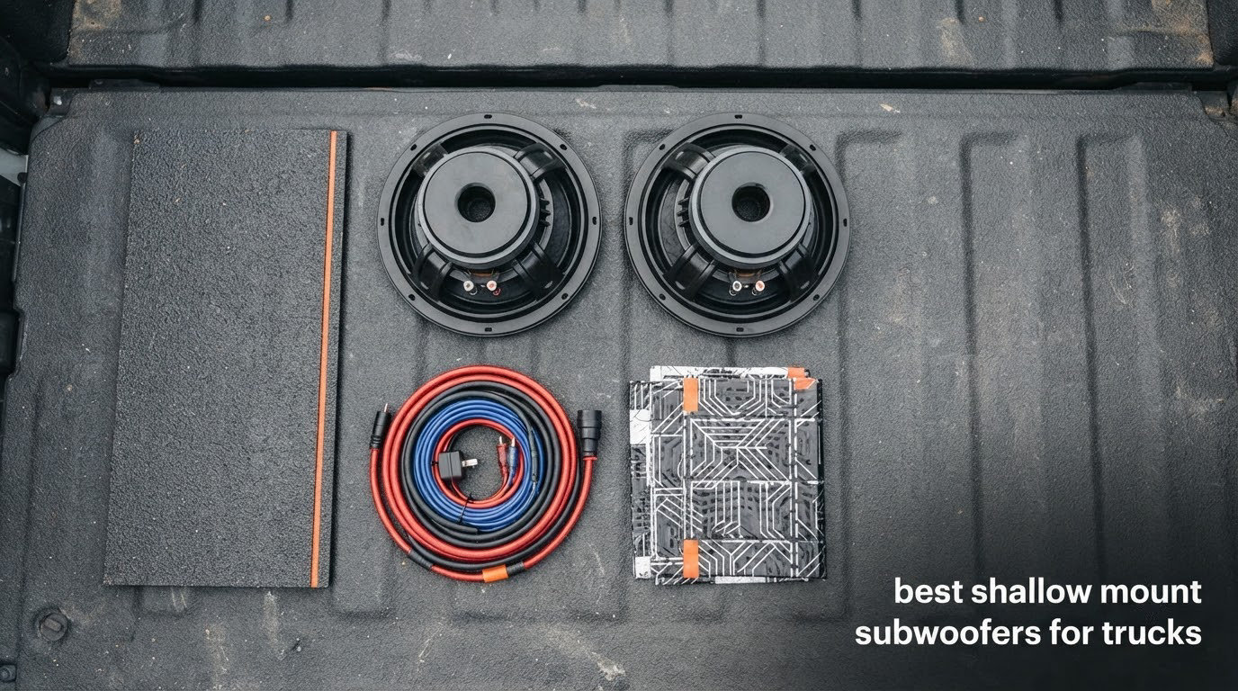best shallow mount subwoofers for trucks