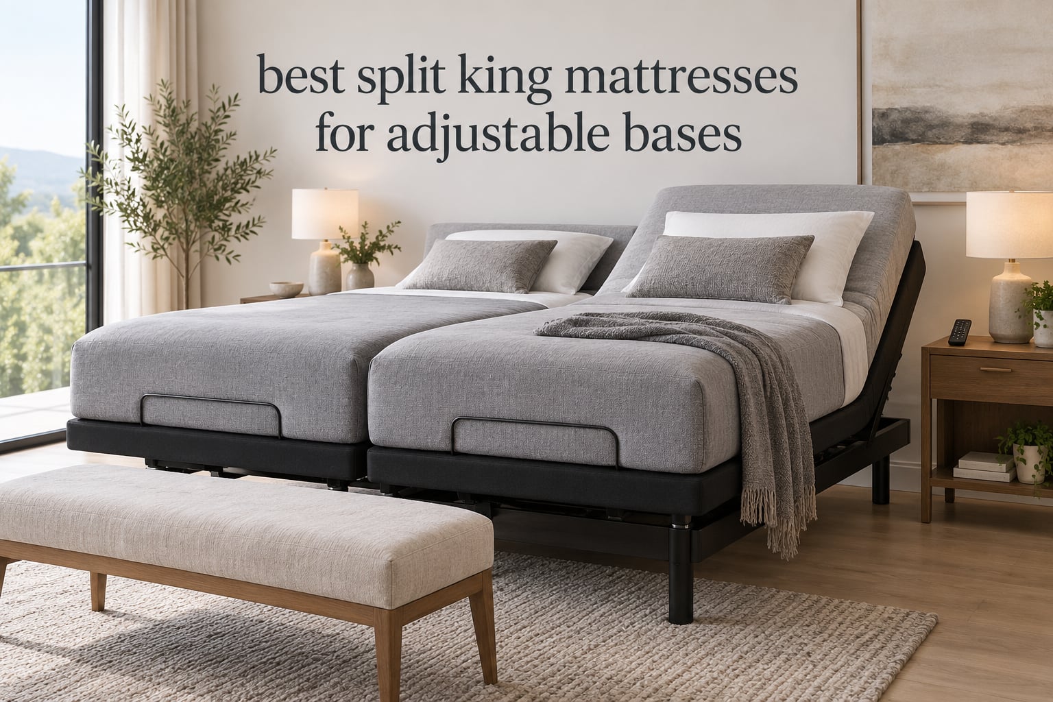 best split king mattresses for adjustable bases
